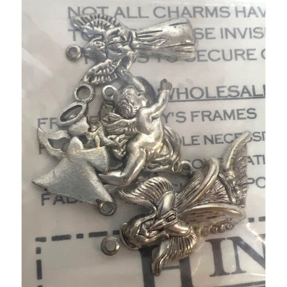 Hinzeit Mini Block Angels Cross Stitch Pattern With Charms - Picture 4 of 4